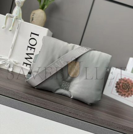 LOEWE GOYA ASPHALT NYLON PUFFER BAG MEN B896G22X01NY (30*20.5*10cm)
